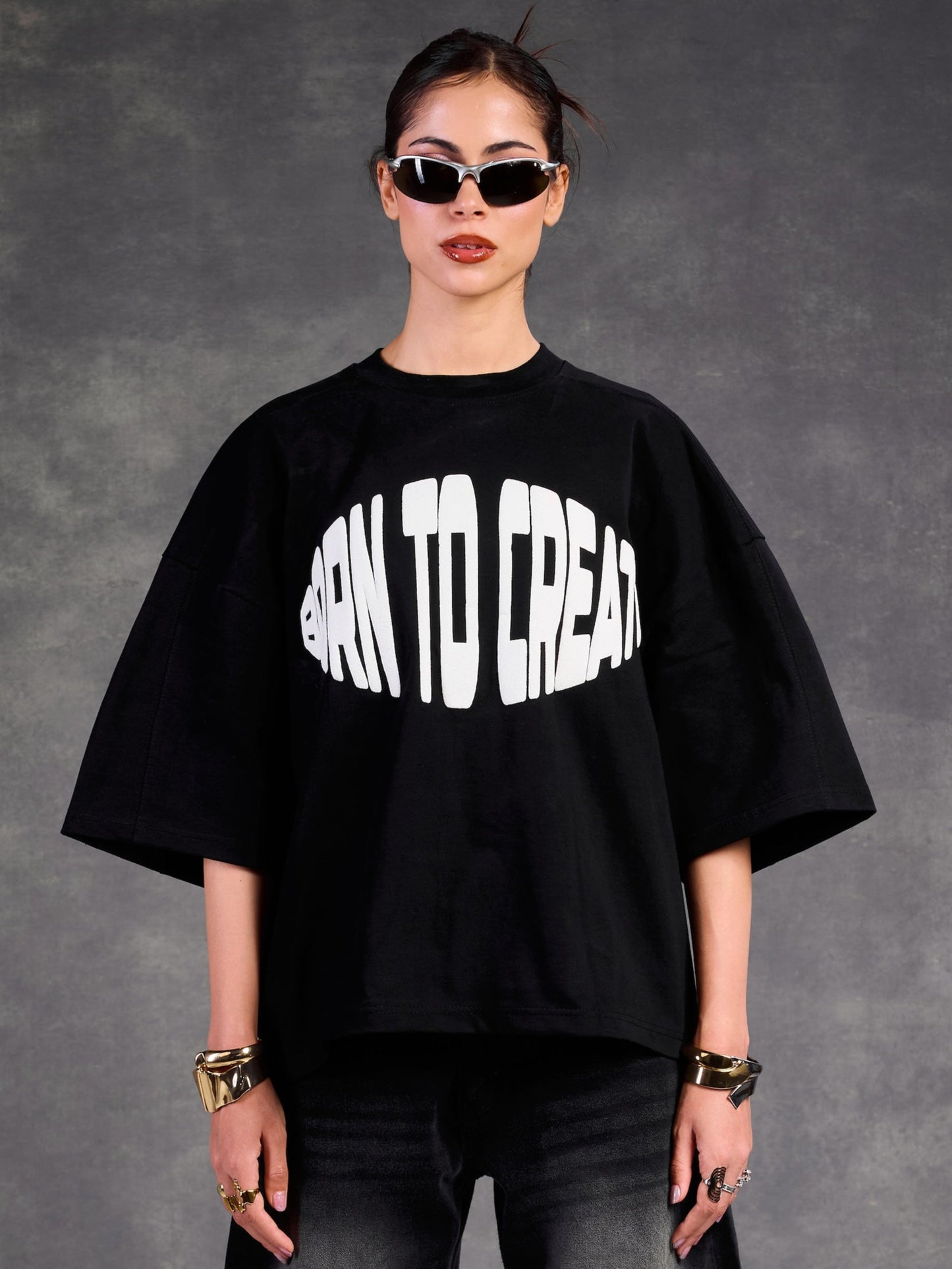 3D BORN TO CREATE BOXY TEE