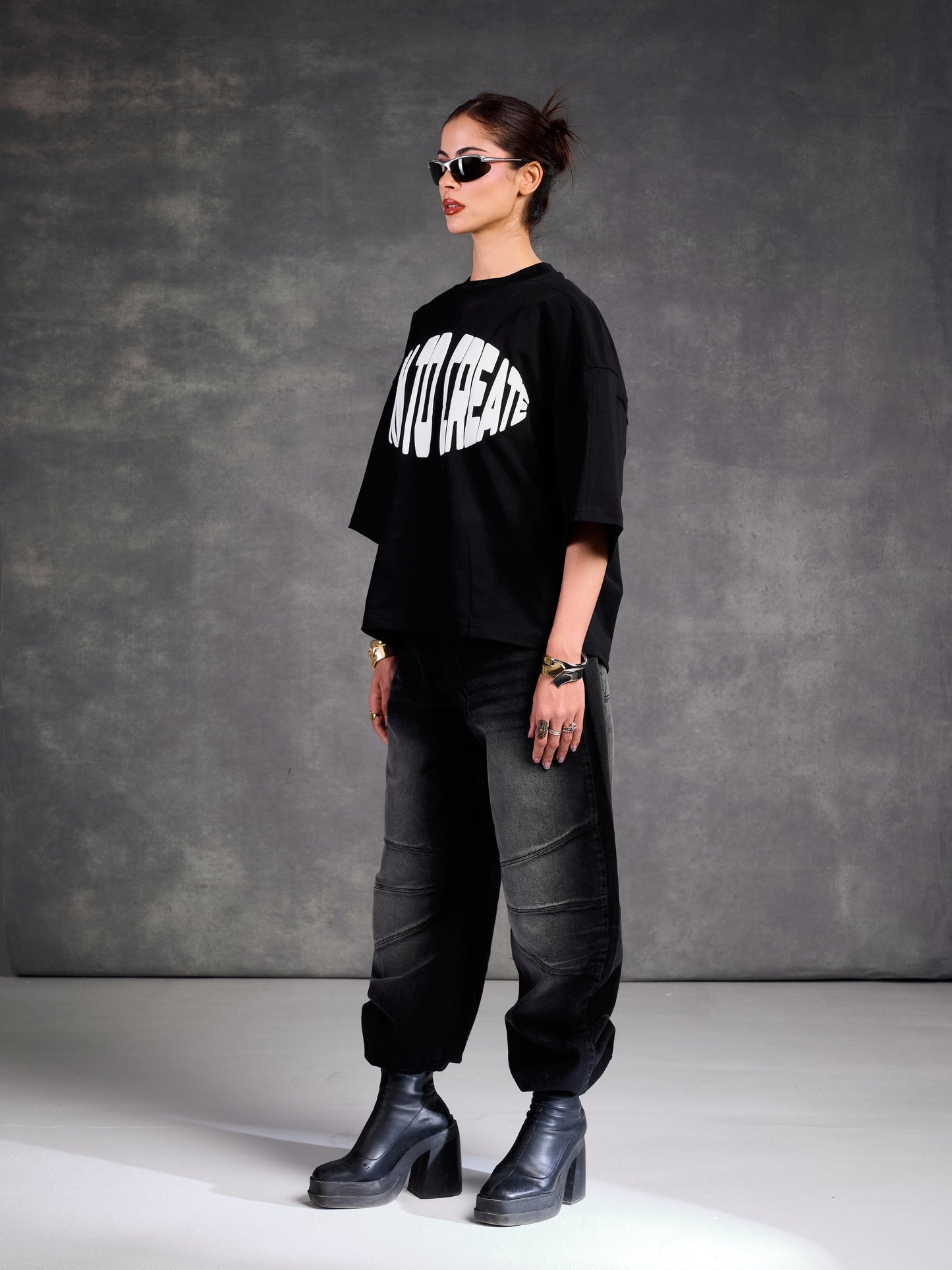 3D BORN TO CREATE BOXY TEE