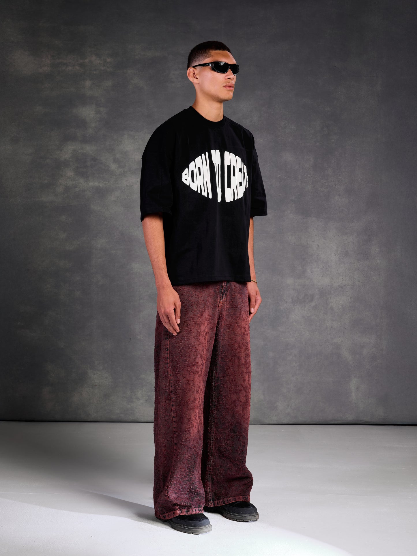3D BORN TO CREATE BOXY TEE