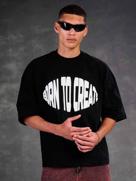 3D BORN TO CREATE BOXY TEE
